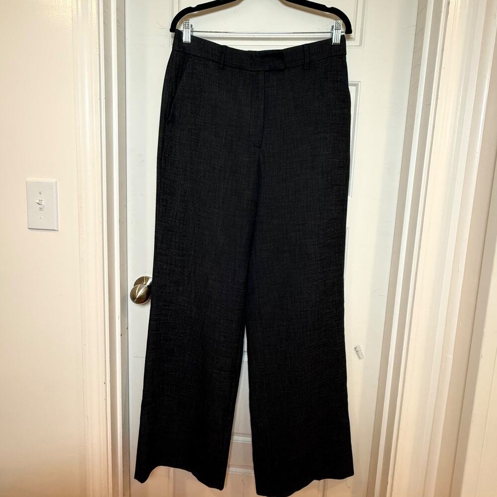 NWT Gerald Darel Wide Leg Flat Front Chino Pants Black Size 42